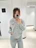DXOT灰色美式小碎花連帽衛(wèi)衣女春秋冬2025年新款chic上衣開衫外套 圖片色 M 45-55kg 曬單實拍圖