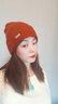 Acuc帽子女秋冬純羊毛針織帽冬月子帽美拉德風(fēng)毛線(xiàn)帽女純色包頭冷帽 焦糖色（100%澳洲羊毛織造） 曬單實(shí)拍圖