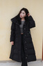 鴨鴨（YAYA）羽絨服女長(cháng)款過(guò)膝2024冬季新款時(shí)尚氣質(zhì)收腰顯瘦加厚保暖外套XB 黑色 【長(cháng)款護暖/收腰顯瘦/現貨速發(fā)】 M (160) 曬單實(shí)拍圖