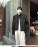 7家優(yōu)品 高級感墊肩短款夾克男士春秋季小眾美式高街vibe風(fēng)機車(chē)外套男 CLZA-8220黑色 XL 曬單實(shí)拍圖