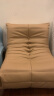 芝华仕沙发简约懒人小户型布艺单人休闲椅毛毛虫XJ014小号棕色 实拍图