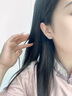 唯一（Winy）999足銀耳釘女氣質(zhì)高級感銀耳飾耳環(huán)簡約小眾生日禮物送女友老婆 莫比烏斯耳釘-送女友禮物 曬單實拍圖