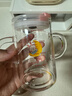 富光 玻璃杯家用兒童牛奶杯子帶刻度耐熱吸管水杯喝奶杯微波爐可加熱 曬單實(shí)拍圖