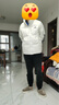 阿迪達斯 （adidas）男裝時(shí)尚潮流舒適保暖戶(hù)外健身跑步羽絨服 JG5925 白 XL  曬單實(shí)拍圖