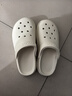 樸西洞洞鞋女士夏季新款外穿百搭包頭拖鞋厚底增高防滑防臭涼鞋鞋花男 珍珠白 白色易搭配 37-38 曬單實(shí)拍圖