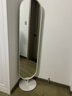 匠旗品牌 led觸摸帶燈鏡子全身鏡穿衣鏡落地鏡家用試衣鏡女生臥室鏡子 LED燈 奶油白 直徑30cm-帶收納筐 【360°旋轉(zhuǎn)】 曬單實拍圖