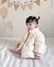 班喜迪女童秋冬外套2025新款洋氣兒童加絨棉服棉襖冬季嬰兒寶寶夾棉棉衣 米色 80 曬單實(shí)拍圖