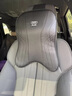 YWU汽車(chē)頭枕護頸枕適配奧迪A6L/Q5L頭枕腰靠墊Q6/Q8/Q7 頭枕 尊貴黑 1個(gè) 曬單實(shí)拍圖