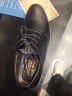 讴步（oubu）英伦牛皮商务休闲皮鞋男婚鞋正装工作皮鞋 黑色-四季款 38 实拍图