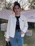 莫代爾牛仔外套女2025春秋季新款女裝初高中學(xué)生寬松時尚韓版夾克上衣 米白色 M 90-100斤 曬單實拍圖