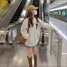 LPOX菱格棉服女棒球服冬季加厚棉衣夾棉外套P字韓版寬松短款棉襖 米白色 加棉加厚 M 【95-110斤】 曬單實拍圖