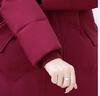 峰戈中老年羽絨服女短款加厚真毛領(lǐng)媽媽冬裝羽絨棉服連帽冬季保暖外套 酒紅色 3XL建議125斤-135斤左右穿 曬單實(shí)拍圖