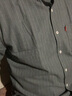 羅蒙（ROMON）條紋長(cháng)袖襯衫男士韓版修身商務(wù)休閑百搭襯衣外套灰色5XL 曬單實(shí)拍圖