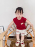 G.DUCKKIDS小黃鴨童裝男童套裝夏季新款帥氣兒童夏裝男孩衣服無袖背心兩件套 紅色 100 尺碼2~3歲【90-100cm】cm 曬單實拍圖