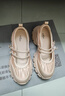 金利來(lái)（goldlion）女鞋2025春季松糕厚底芭蕾瑪麗珍鞋運動(dòng)休閑鞋G668440157香檳37 曬單實(shí)拍圖