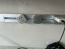 西門子（SIEMENS）軌道插座8000W大功率 可移動明裝墻壁接線板多功能導軌電力插座 黑色0.8米軌道+4個五孔插座 曬單實拍圖