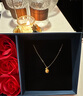 中國黃金（CHINA GOLD）平安果黃金項鏈女士足金蘋果吊墜跨七夕情人節(jié)禮物送女友老婆 圣誕蘋果足金吊墜+K金鏈 曬單實拍圖