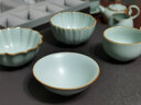青澹汝窯整套茶具景德鎮(zhèn)汝窯手工高檔陶瓷 大觀園初晨茶組 曬單實(shí)拍圖