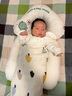 媽媽果（org.mama）嬰兒枕頭0-1歲定型枕新生兒安撫枕寶寶防驚跳睡覺神器四季通用 藍(lán)+白 雙面 【枕頭+可拆卸固定柱】 可調(diào)節(jié)/雙面四季通用 曬單實拍圖