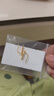 中鑫珠寶足金999黃金柳葉耳釘5G工藝小巧樹(shù)葉彎鉤耳環(huán)送女友女神節禮物 1.61g 曬單實(shí)拍圖