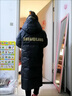 G.DUCKKIDS兒童長(zhǎng)款羽絨服女童過(guò)膝2025新款加厚中大童小童洋氣寶寶冬裝外套 黑色 160 cm 曬單實(shí)拍圖