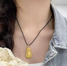 中國黃金（CHINA GOLD）菩薩黃金吊墜足金觀(guān)音男款黑繩紅繩情人情人節生日禮物送女朋友 【收藏級】火焰觀(guān)音 約1.9g【默認黑繩】 曬單實(shí)拍圖