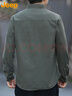 吉普（JEEP）襯衫男春秋季工裝外套男士長(cháng)袖襯衣寬松休閑衣服男裝 軍綠 XL 曬單實(shí)拍圖