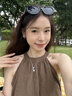 HEFANG何方珠寶愛心飄帶耳環(huán)耳飾簡約輕奢高級感生日禮物送女友 銀色 曬單實(shí)拍圖