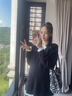革曼孕婦裝秋冬款套裝2025新款時(shí)尚假兩件孕婦上衣孕媽高級感穿搭洋氣 黑色套裝高級感洋氣減齡休閑 XL 曬單實(shí)拍圖
