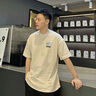 名創(chuàng)優(yōu)品（MINISO）衣服男款寬松痞帥風(fēng)男生短袖潮流2025新款夏天t恤男日常舒適穿搭 白色(星之夢胸標(biāo)) M 170 (30天質(zhì)量問題全額退) 曬單實(shí)拍圖