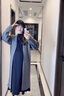 媛舍（YUANSISE）孕婦秋冬裝毛衣開衫連衣裙套裝2025新款小個子外套秋冬外穿兩件套 黑色連衣裙+灰色外套 XL建議130-145斤 曬單實拍圖