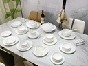 漢御鑫釉下彩純白景德鎮碗盤(pán)餐具整套輕奢高檔骨瓷碗筷套裝家用喬遷禮物 實(shí)用款10人食丨皮箱裝 70頭 曬單實(shí)拍圖