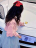 mlgt kids童裝女童連衣裙春秋季韓版寶寶秋裝兒童公主裙女孩網(wǎng)紗裙子 粉色 100 cm 曬單實拍圖