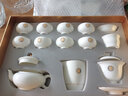 金鑲玉 茶具套裝家用功夫茶壺白瓷陶瓷描金 節(jié)生日送禮品福利盒合歡茶具 曬單實拍圖