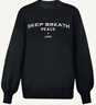 深呼吸DEEP BREATH女裝廓形圓領(lǐng)刺繡字母羊毛針織衫毛衣女A301383 黑 M (3碼) 曬單實(shí)拍圖