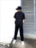 安初夏條紋短袖t恤男士休閑套裝夏季衣服男裝穿搭配韓版潮流寬松三件套 黑外衣+棉短黑T+垂感褲 XL 曬單實拍圖