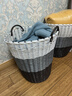 優(yōu)勤（YOUQIN）臟衣簍仿藤編臟衣簍臟衣服收納筐洗衣籃子玩具衣物臟衣籃污衣籃子 灰棕白【寶寶用】 23*18*22cm 曬單實(shí)拍圖