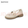DAPHNE達芙妮樂(lè )福鞋女單鞋法式網(wǎng)紗透氣夏季新款軟底一腳蹬小皮鞋夏天女鞋 米白色 3.5CM 37 (235mm) 標準碼 曬單實(shí)拍圖