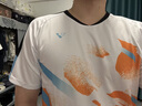 圣希奴（SaintsYno）羽毛球服女裝套裝定制夏季短袖運(yùn)動球衣印字網(wǎng)排球?qū)I(yè)羽毛球衣男 3923B粉色白褲套裝 XL 曬單實(shí)拍圖