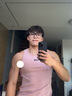 omG!坑條紋運(yùn)動(dòng)健身背心男快干夏季跑步緊身吸汗籃球無袖訓(xùn)練打底汗衫 粉色 XL (140-160斤) 曬單實(shí)拍圖