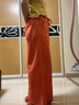 Sorrynam撿漏日系原單亞麻闊腿褲女寬松高腰直筒垂感瑜伽褲休閑棉麻長(cháng)褲 桔紅色 L【建議110-125斤】 曬單實(shí)拍圖