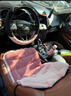 馬拉車(chē)福特專(zhuān)用汽車(chē)毛絨方向盤(pán)套?？怂姑傻蠚W福睿斯銳界嘉年華冬季把套 圓型櫻花粉輕奢短毛絨 曬單實(shí)拍圖