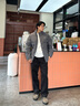 森馬（Semir）王安宇同款丨休閑褲男25冬磨毛寬松闊腿男褲通勤褲子109725127106 曬單實(shí)拍圖