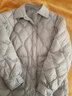 雪中飛女士輕薄羽絨服大氣翻領(lǐng)菱形格縫線設(shè)計女士輕薄羽絨服女 固態(tài)灰|8281 M 165/88A 曬單實拍圖