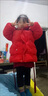 G.DUCKKIDS女童棉服冬裝2024新款洋氣兒童棉衣冬季加厚年服外套小女孩中長(cháng)款 紅色 90 （建議寶寶10-12公斤 24-36 曬單實(shí)拍圖