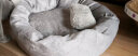 派乐特 猫窝狗窝保暖冬季秋天宠物猫咪毯垫子睡袋 灰色L+头枕 实拍图