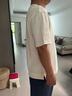 哈吉斯（HAZZYS）男裝 夏款男上衣華夫格垂感寬松圓領短袖T恤男ASTZE0BBX57 藏青色NV XL （180/100A 50） 曬單實拍圖