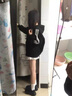 COSMICKISS韓系百搭寬松連帽開(kāi)衫衛衣女2025外套秋季女百搭三條杠上衣外套 黑色三條杠加絨款【建議105斤-120斤】 曬單實(shí)拍圖