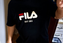 FILA 斐樂(lè )官方男女同款針織T恤2025年夏季純棉寬松休閑情侶短袖t恤 曬單實(shí)拍圖