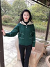 千秋詩媽媽裝秋冬新款外套連帽針織開衫加大碼中老年女裝拉鏈毛線衣外套 土黃色AYY2905 3XL建議130-150斤 曬單實(shí)拍圖